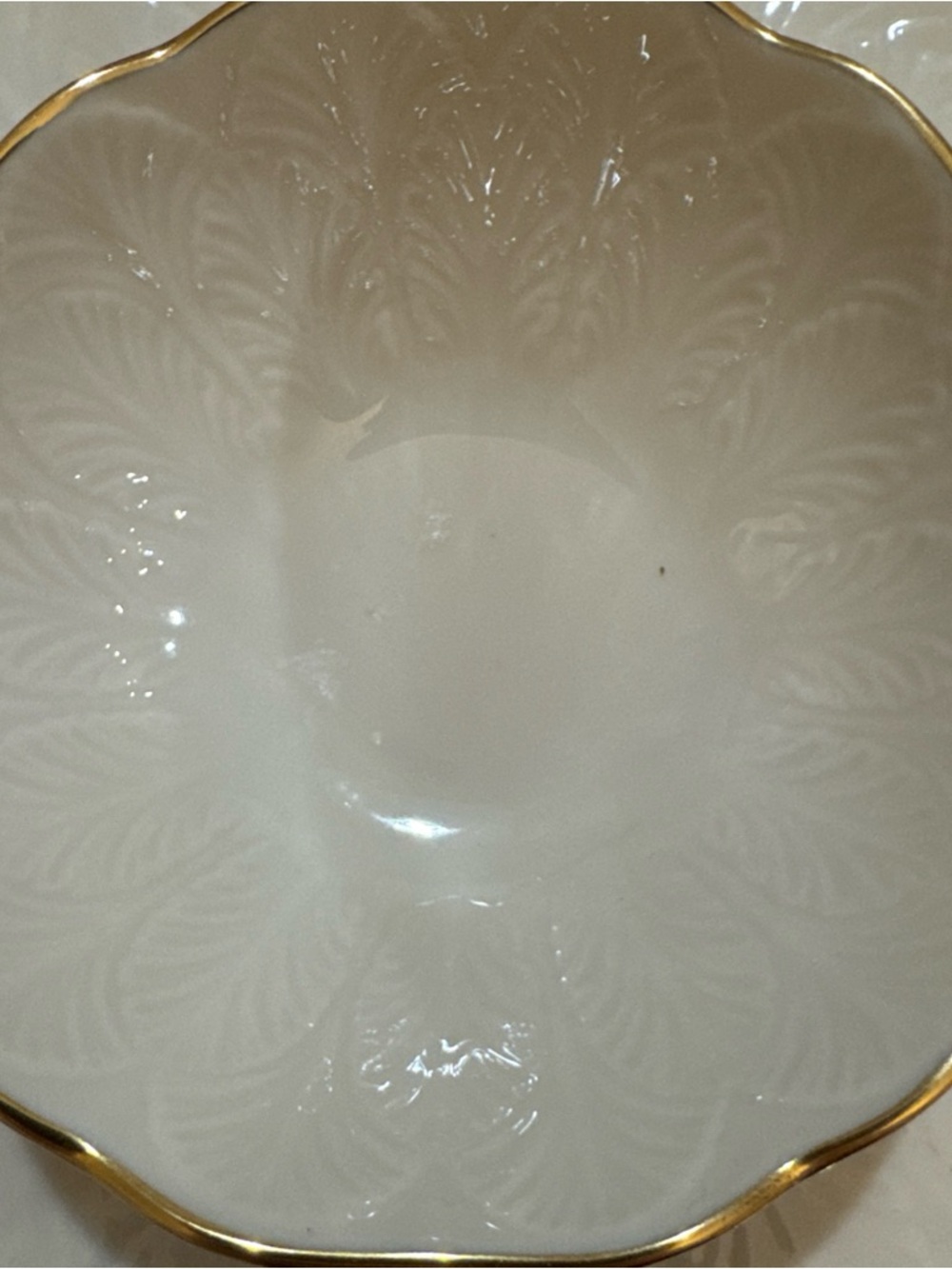 Vintage LENOX Greenfield Collection 1 pc Chip & Dip/Veggie Server Collection 24k - Picture 5 of 5